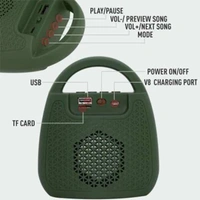 Ubon SP-6770 5 W Bluetooth Speaker (Green, 4.2 Channel)