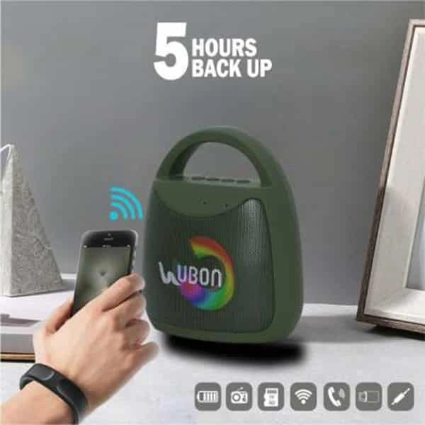 Ubon SP-6770 5 W Bluetooth Speaker (Green, 4.2 Channel)