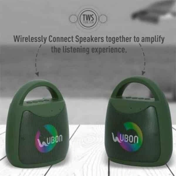 Ubon SP-6770 5 W Bluetooth Speaker (Green, 4.2 Channel)
