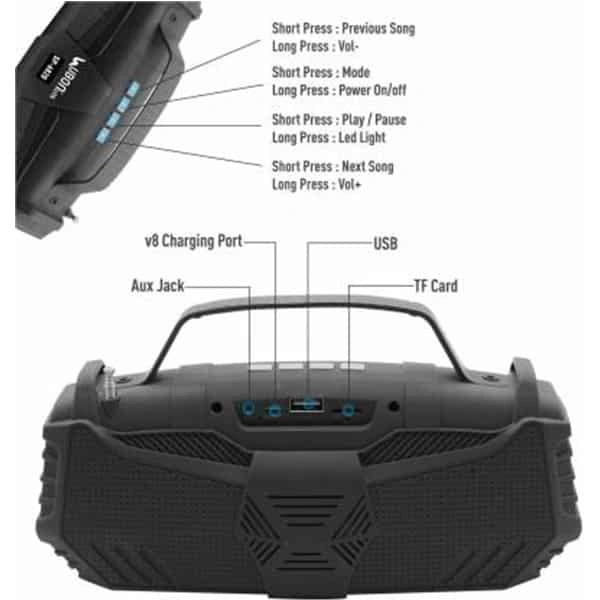 Ubon SP-6820 Octane Wireless speaker with LED Lights