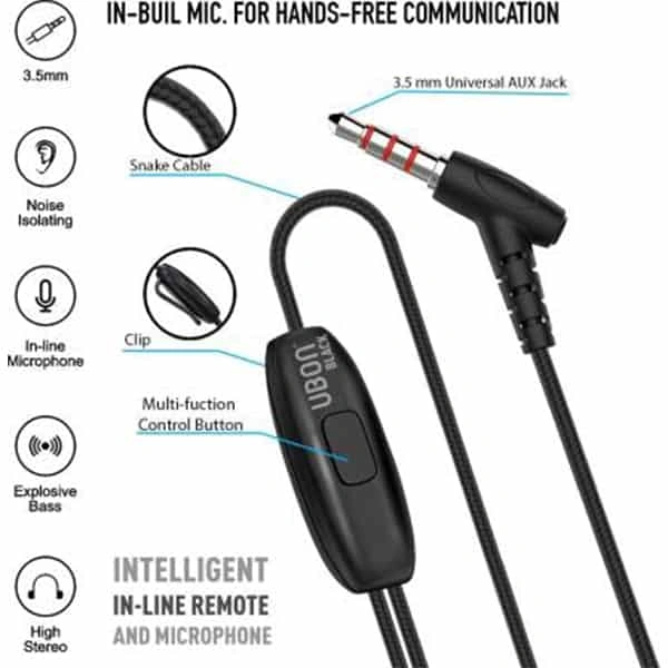 Ubon UB-3000 Universal Earphone Wired Headset