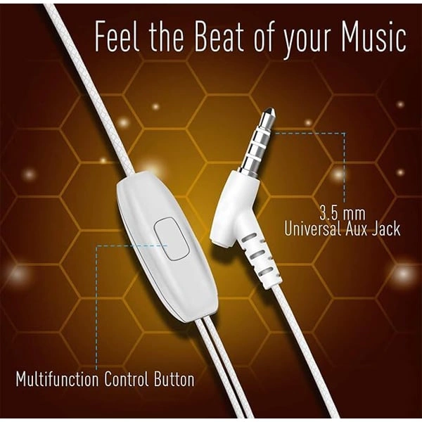 Ubon UB-81 Universal Earphone With Super Extra Bass Wired Headset (White, In the Ear) - White