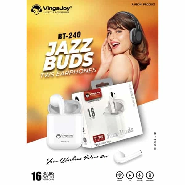 VingaJoy Vingajoy BT-240 True Wireless Bluetooth Earbuds with 16H Playtime
