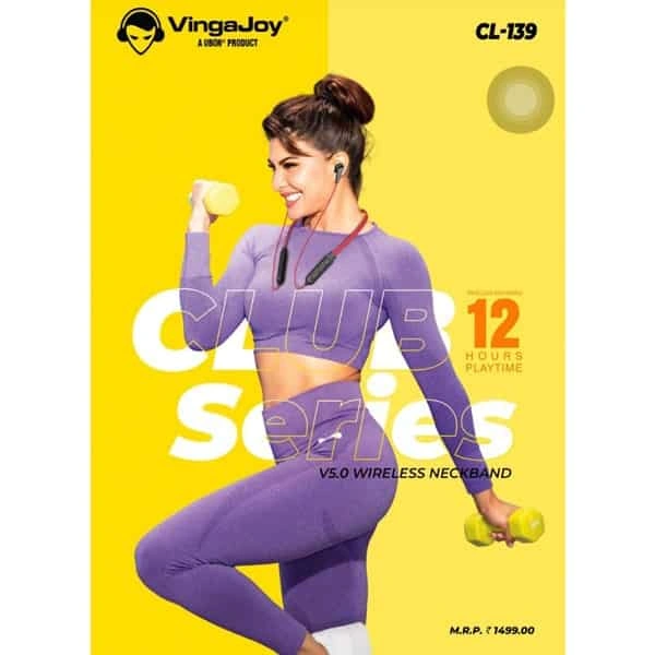 VingaJoy CL-139 Club Series Wireless Neckband with 12H Playtime