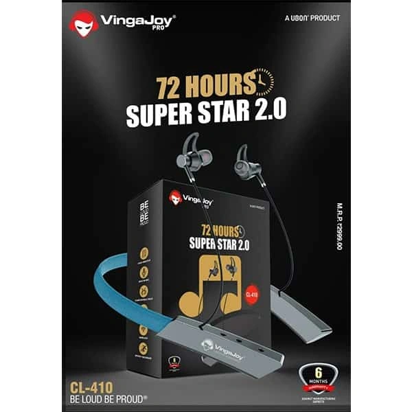VingaJoy Vingajoy CL-410 Super Star 2.0 Bluetooth Neckband with 72 Hours Battery