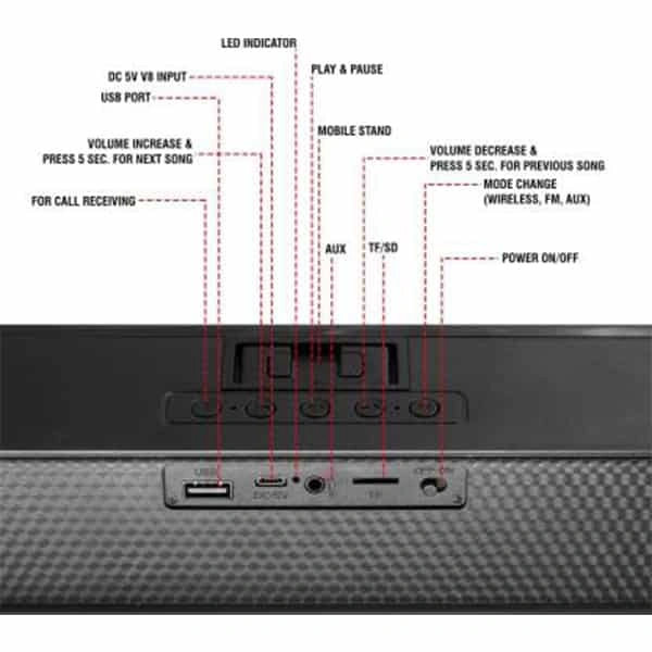 VingaJoy Vingajoy SP-110 Wireless Speaker with Mobile Stand