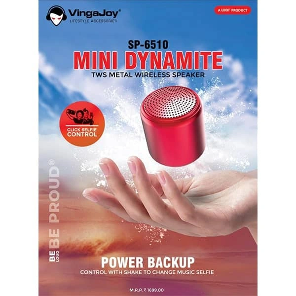 VingaJoy Vingajoy SP-6510 MINI DYNAMITE Metal Wireless Speaker