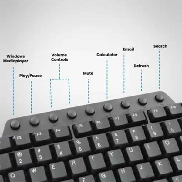 Zebronics JUDWAA 555 Combo Mouse and Wired USB Laptop Keyboard