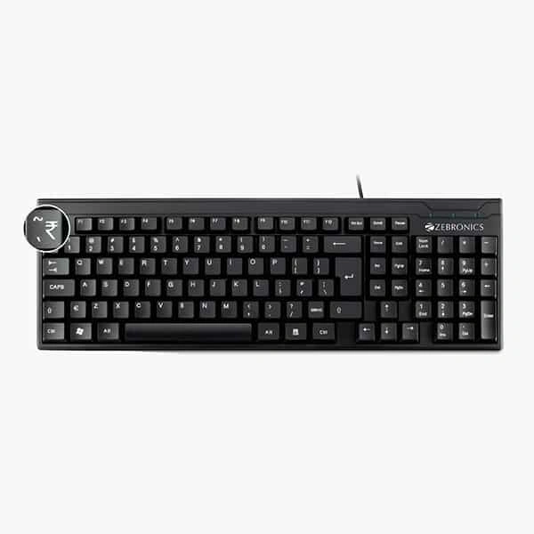 Zebronics ZEBRONICS Zeb K35 Wired USB Keyboard With Rupee Key