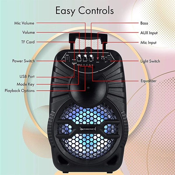 Zebronics ZEB-100 Bluetooth Trolley Speaker (Moving Monster X8L)