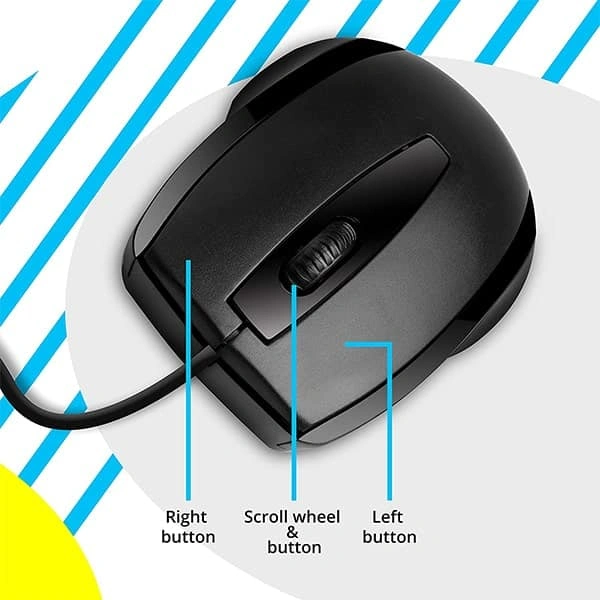 Zebronics Zeb-Alex Wired Optical Mouse (USB 2.0, Black)