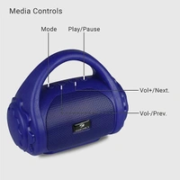Zebronics Zeb-County 5 Bluetooth Speaker with Built-in FM Radio - Blue - Blue