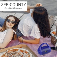 Zebronics Zeb-County 5 Bluetooth Speaker with Built-in FM Radio - Blue - Blue