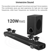 Zebronics Zeb-JUKEBAR 9001 PRO Dolby, 120W Multimedia soundbar with subwoofer