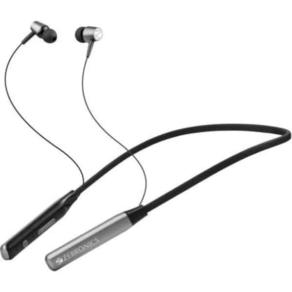 Zebronics Zeb-Lark Bluetooth Supporting Earphone with Mic (Grey)