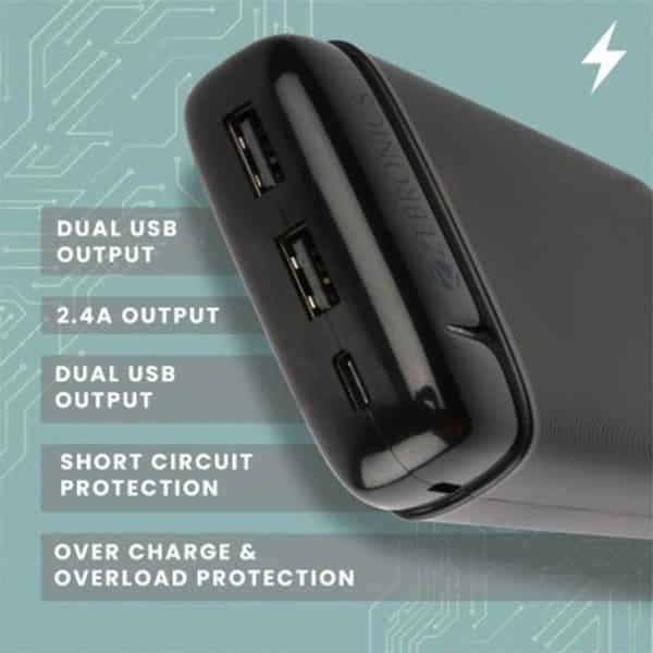 Zebronics Zeb-MD20000G1 20000 mAh Power Bank (12W, Fast Charging)