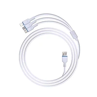 Zebronics Zeb-UMLCC1201 3 in 1 Cable (Micro USB, c Type and Lighting Cable)