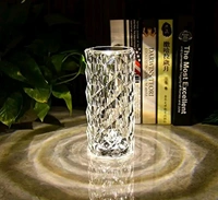 Crystal Rose Table Lamp 16 Colour LED Night Lights For Room Decoration