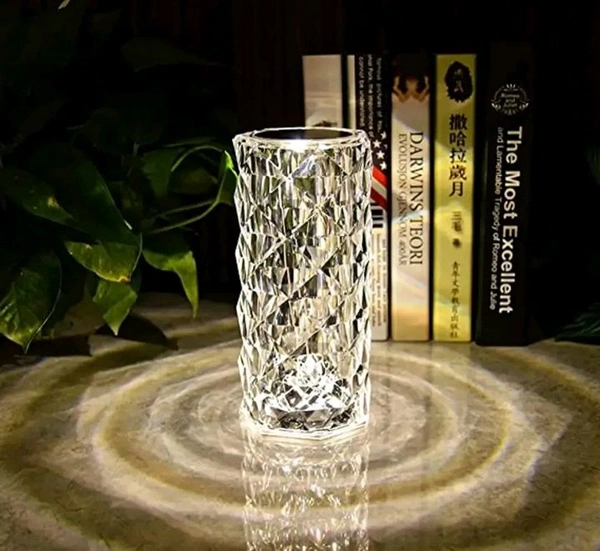 Crystal Rose Table Lamp 16 Colour LED Night Lights For Room Decoration