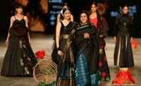 Mix POLY Paat Silk Blend Assamese Jura Mekhala Chador  - Free Size