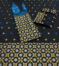 Mix POLY Paat Silk Blend Assamese Jura Mekhala Chador  - Free Size