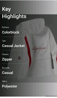 White Colorblock Casual Jumper  - White, L M XL