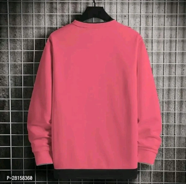 Cotton Blend Printed Round Neck Tees For Men - Free