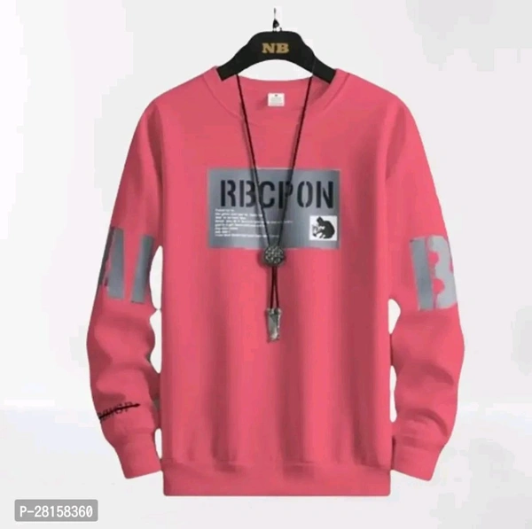 Cotton Blend Printed Round Neck Tees For Men - Free