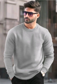 Men Stylish Full Sleeve Solid Sweatshirt  - M L XL