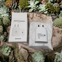 Samsung Mobile Charger PD 25 WATT Original - White, C Type Charger