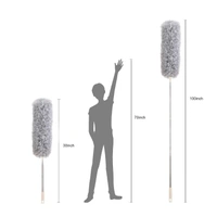 Upgraded Long Handle Microfiber Feather Ceiling Duster for Dust Cleaning with extendable Pole 30-100 Inch with Anti Scratch Bendable Head Brush for Cleaning High Cobweb Stick high Ceiling Fan