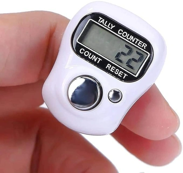 A2P Mini Hand Tally Finger Ring Counting Device, Jap Counting Device for Mantra Jaap, Digital Head Electronic Tally Counter, 5 Digit (99999) Counter, 1 Pc, Multicolor