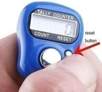 A2P Mini Hand Tally Finger Ring Counting Device, Jap Counting Device for Mantra Jaap, Digital Head Electronic Tally Counter, 5 Digit (99999) Counter, 1 Pc, Multicolor