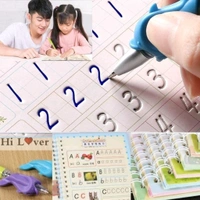 A2P  Magic Practice Copybook, (4 Book + 10 Refill) for Preschoolers with Pen, Magic Calligraphy Copybook Set Practical Reusable.