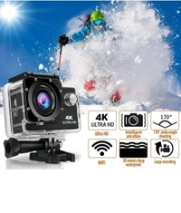 A2P Smart 4K Camera 30Fps Action Digital Camera Ultra Hd Underwater Digital Camera 170 Degree Wide Angle 98Ft Waterproof Digital Camera (4K Ac) Black Roller Camera. - Black, 10000028