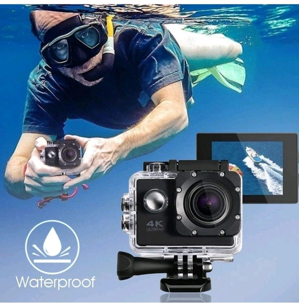 A2P Smart 4K Camera 30Fps Action Digital Camera Ultra Hd Underwater Digital Camera 170 Degree Wide Angle 98Ft Waterproof Digital Camera (4K Ac) Black Roller Camera. - Black, 10000028