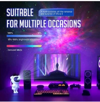 BIG Size A2P Cynlink Acrylonitrile Butadiene Styrene Star Night LED Light,Astronaut Projector With Remote/Timer,Kids Room Decor,Aesthetic Galaxy Projector For Bedroom,Gift For Kids And Adults Room Decor,White - White, Big