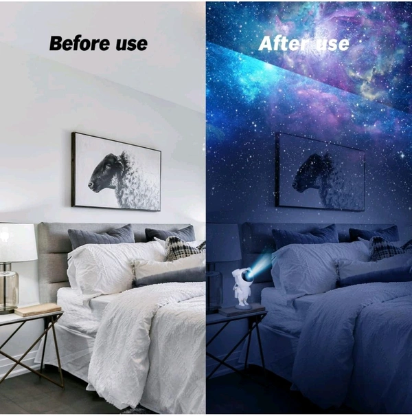 BIG Size A2P Cynlink Acrylonitrile Butadiene Styrene Star Night LED Light,Astronaut Projector With Remote/Timer,Kids Room Decor,Aesthetic Galaxy Projector For Bedroom,Gift For Kids And Adults Room Decor,White - White, Big