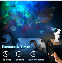 BIG Size A2P Cynlink Acrylonitrile Butadiene Styrene Star Night LED Light,Astronaut Projector With Remote/Timer,Kids Room Decor,Aesthetic Galaxy Projector For Bedroom,Gift For Kids And Adults Room Decor,White - White, Big