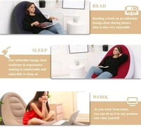 A2P Inflatable Sofa, For Adults And Children. Travelling, Hall, Bedroom, Gallary And Useful For Many Purposes - Gray, XXXL