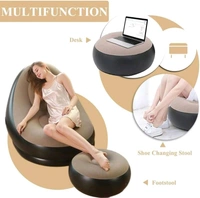 A2P Inflatable Sofa, For Adults And Children. Travelling, Hall, Bedroom, Gallary And Useful For Many Purposes - Gray, XXXL