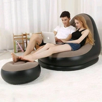 A2P Inflatable Sofa, For Adults And Children. Travelling, Hall, Bedroom, Gallary And Useful For Many Purposes - Gray, XXXL