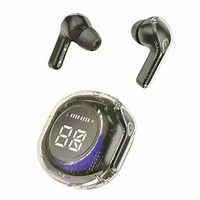 Ultrapods Pro TWS Wireless Bluetooth in Ear Earbuds Transparent Design with Digital Display, HiFi Stereo Gaming Headphones Headset with Built-in Mic - Gray