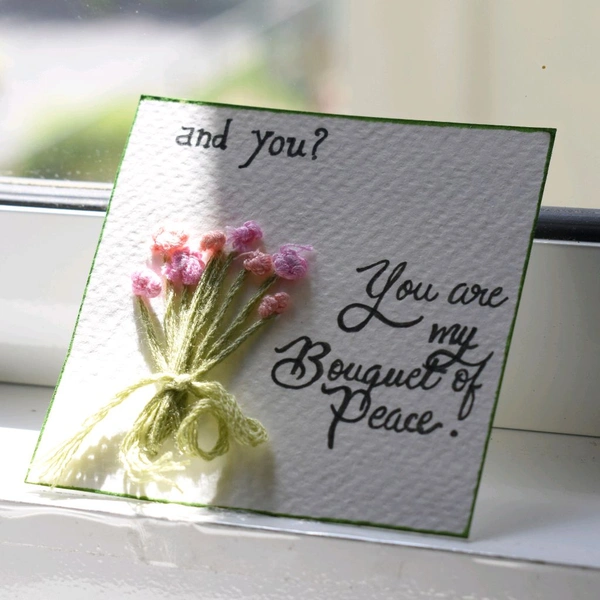 "Bouquet Of Peace" DIY Thread card.