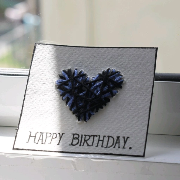 "Happy Birthday/Anniversary" DIY Thread card.