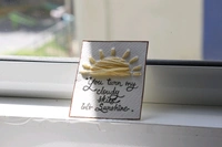 "You Turn My Cloudy Days" DIY Thread card.