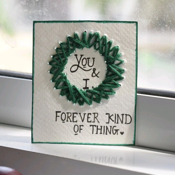 "You & I" DIY Thread Card.