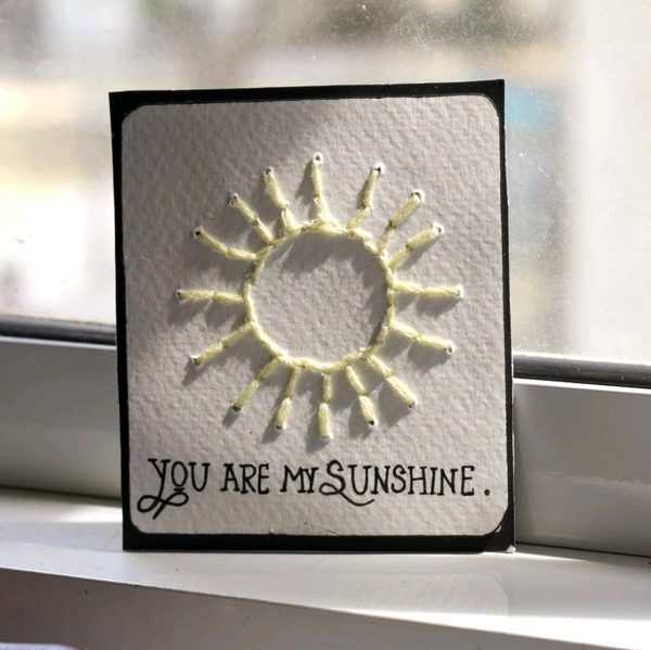"You Are My Sunshine" DIY Thread Card.