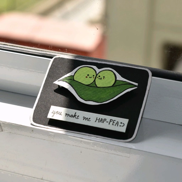 Hap-pea Pun Card.