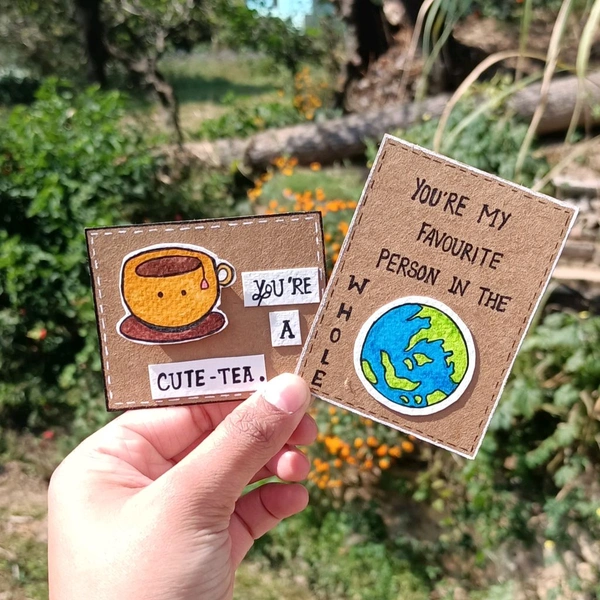 Combo!! Cute-tea Pun Card & Favourite Person Card.